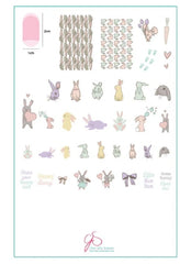 Steel Stamping Plate (14cm x 9cm) CjSH- 33 Honey Bunny