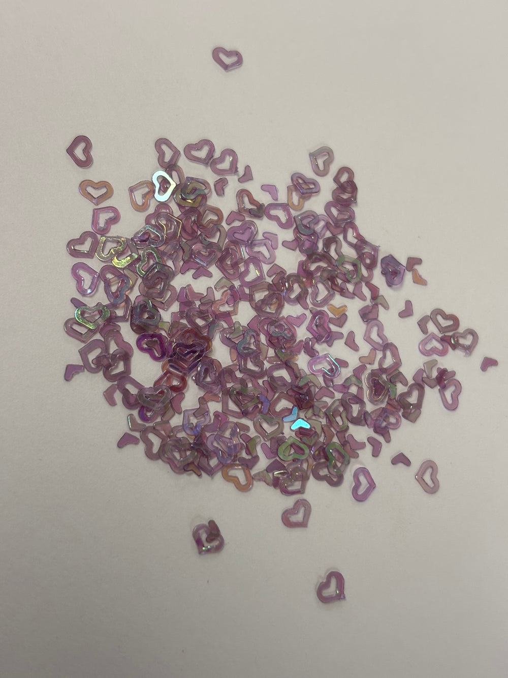 Purple Iridescent Hearts
