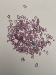 Purple Iridescent Hearts