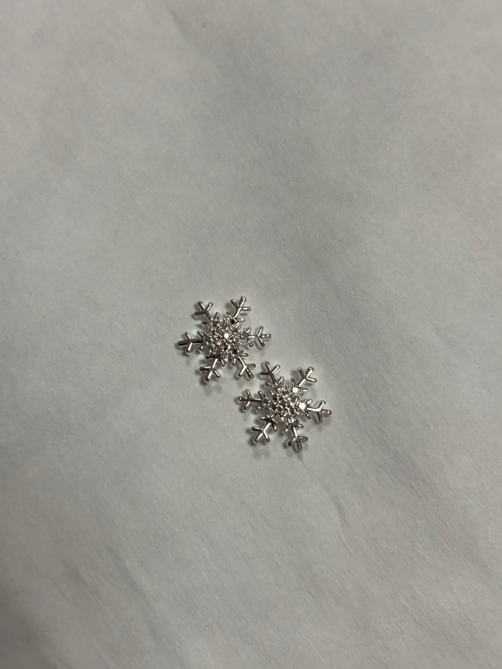 Metal Snowflake #2 Charms Silver 2pc