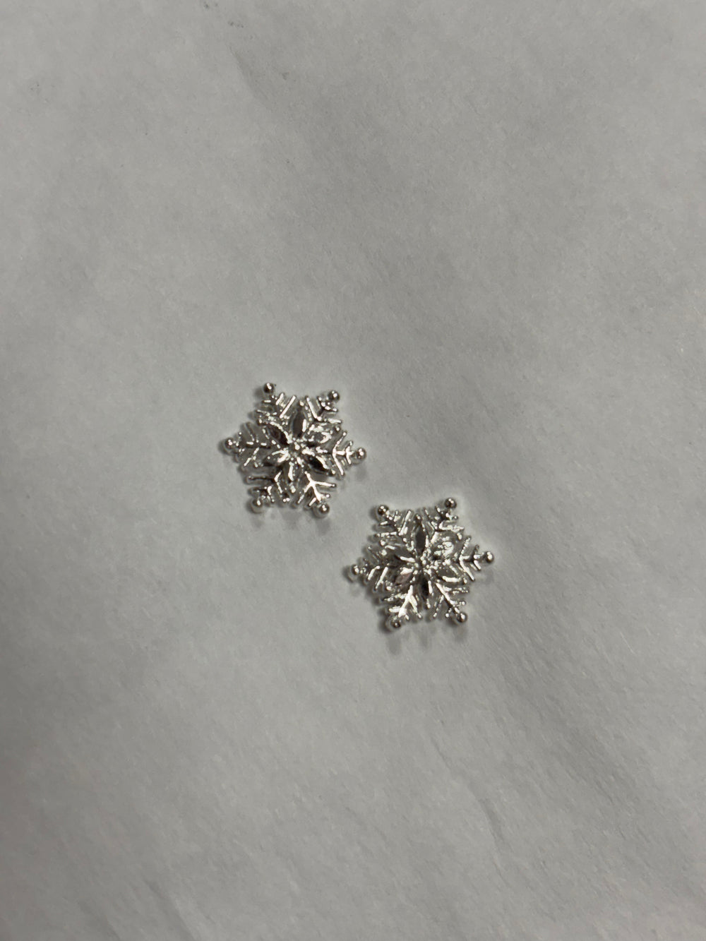 Metal Snowflake #1 Charms Silver 2pc