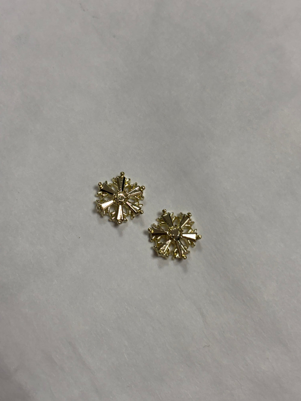 Metal Snowflake #2 Charms Gold 2pc