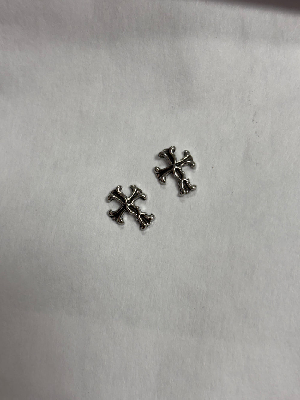 Cross Nail Gems #12 silver 2PCS