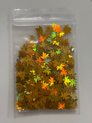 Packaged Glitter fall leaves 3
