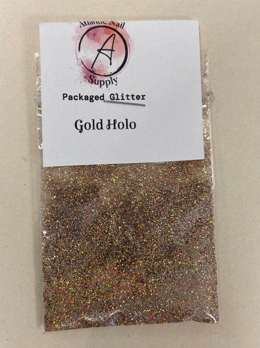 Pre Packaged Glitter- Gold Holo