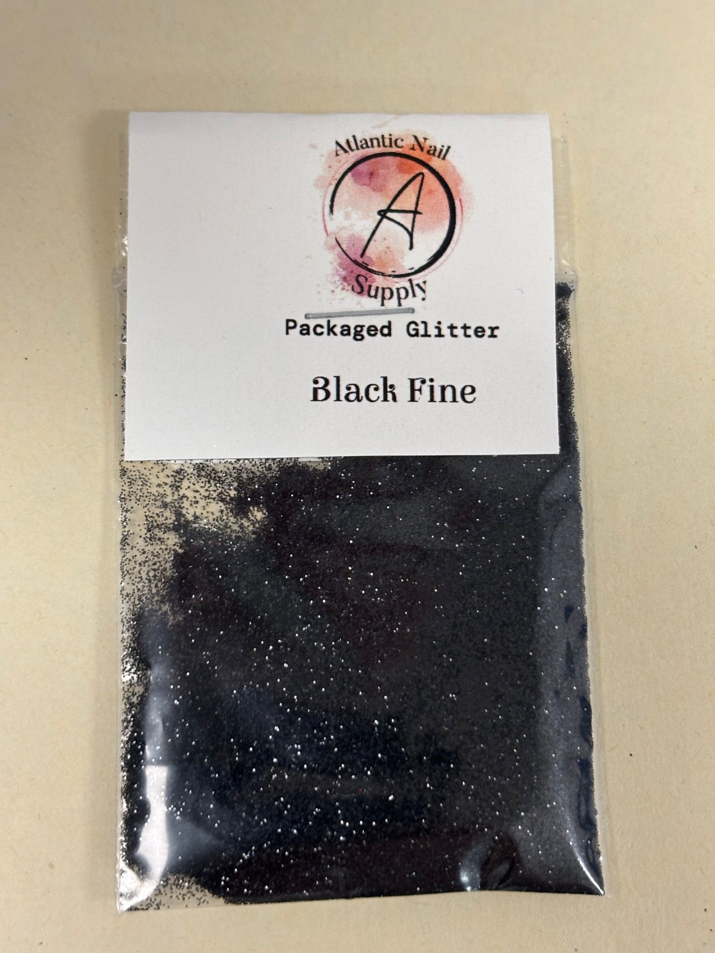 Pre Packaged Glitter- Black Fine