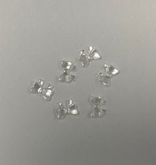 White Bow Charms 5mm (Plastic)