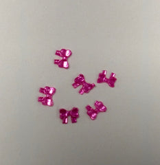 Hot Pink Bow Charms 5mm (Plastic)