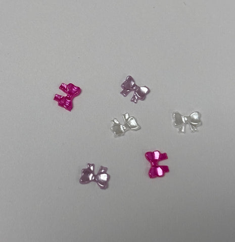 Mixed Colour Bow Charms 5mm (Plastic)