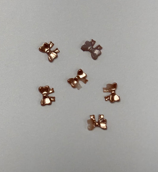 Brown Bow Charms 5mm (Plastic)