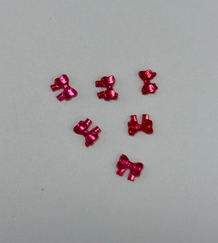 Red Bow Charms 5mm (Plastic)