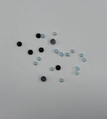 Black and Blue Pearl Charms (Plastic)