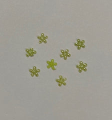 Green Flower Charms (Plastic)