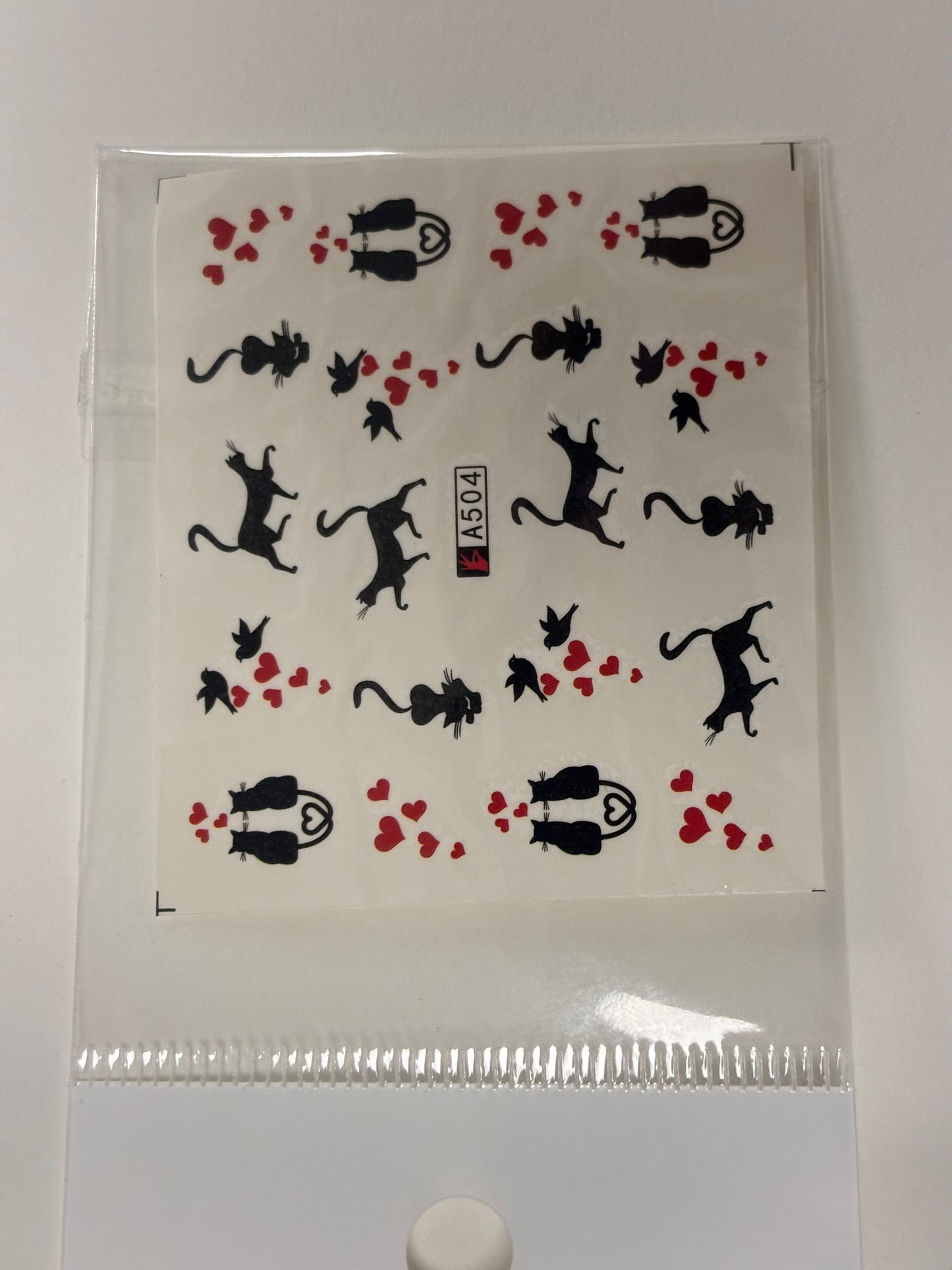 Water Decal Cat love A504