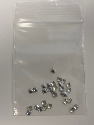 Metal Square Charms 30 pc 3mm