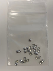 Metal Square Charms 30 pc 3mm