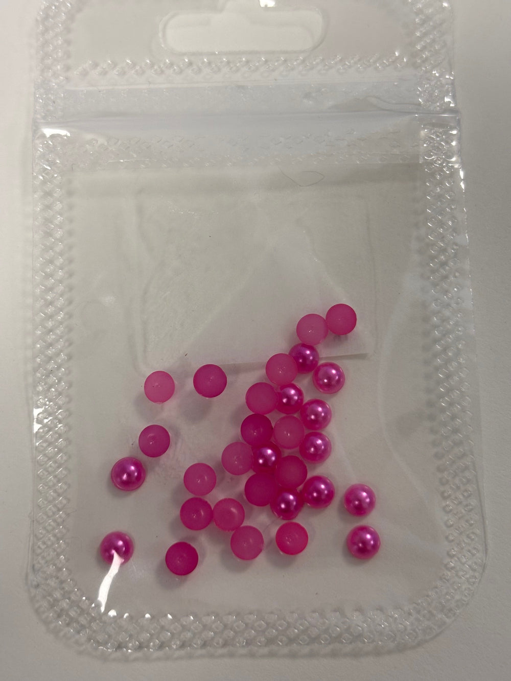 Hot Pink Pearl Charms 30 pc 4mm