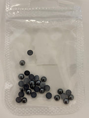 Dark Silver Pearl Charms 30 pc 4mm