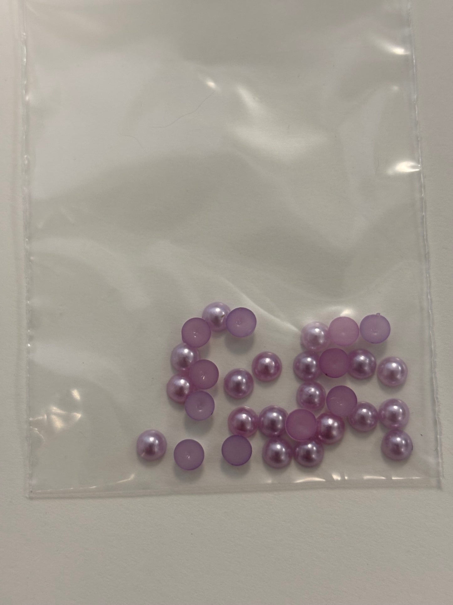 Purple Pearl Charms 30 pc 4mm