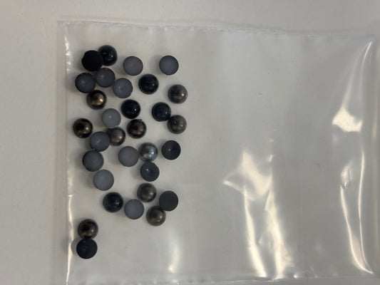 Black & Grey Mix Charms 30 pc 4mm