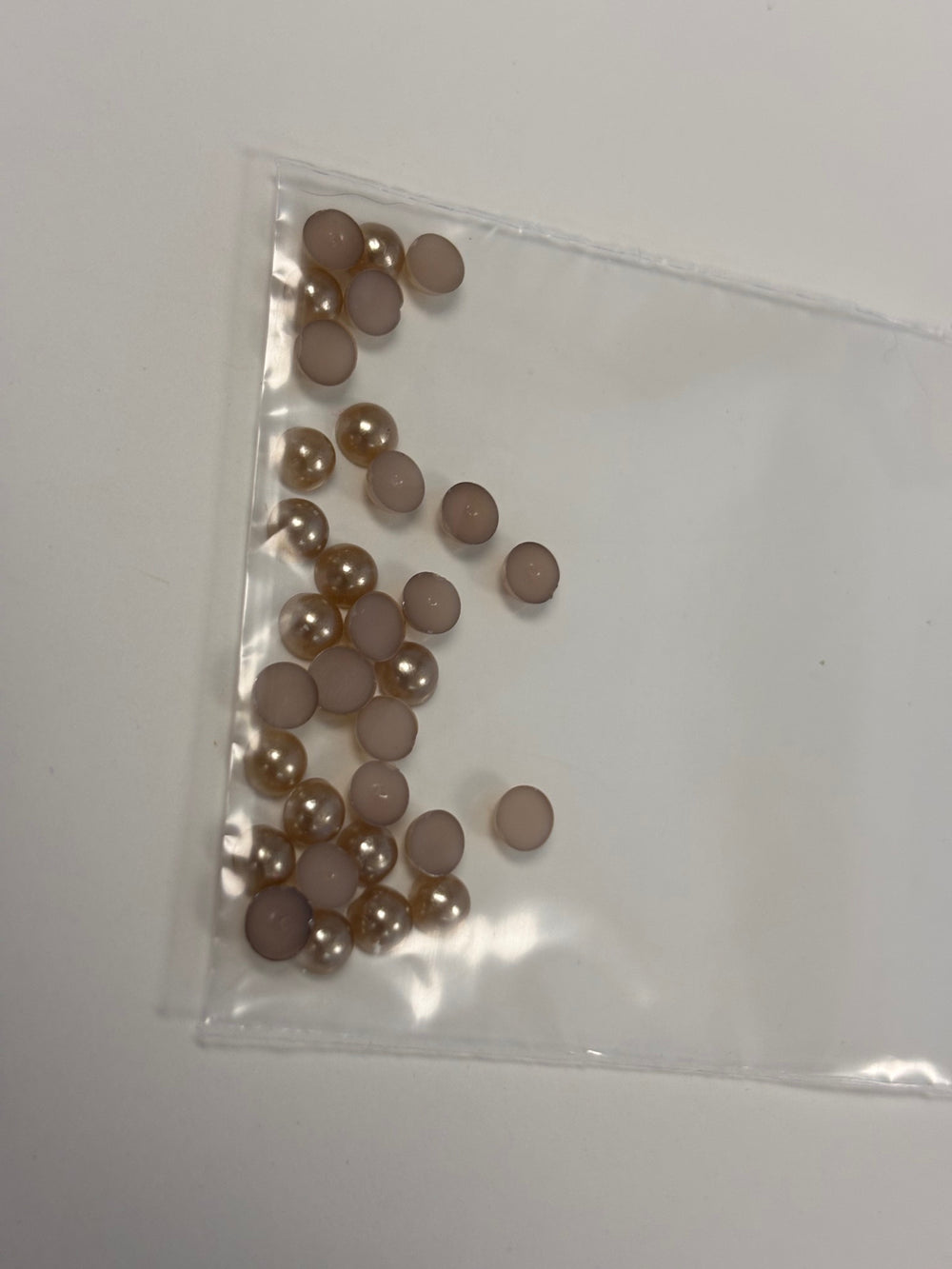 Light Brown Pearl Charms 30 pc 4mm