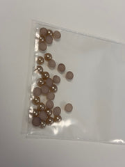 Light Brown Pearl Charms 30 pc 4mm