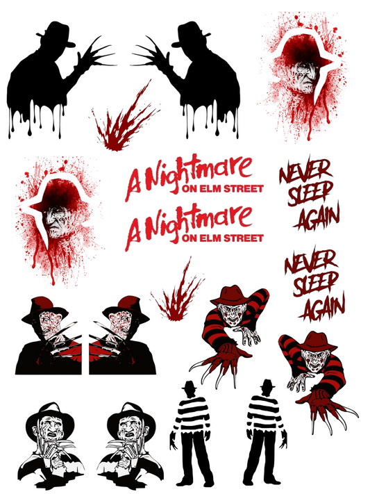 Water Decal Freddy Krueger