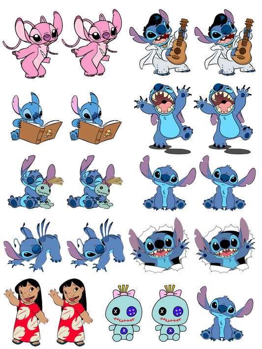 Water Decal Lilo & Stitch