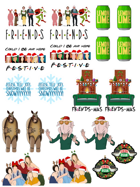 Water Decal Friends Christmas