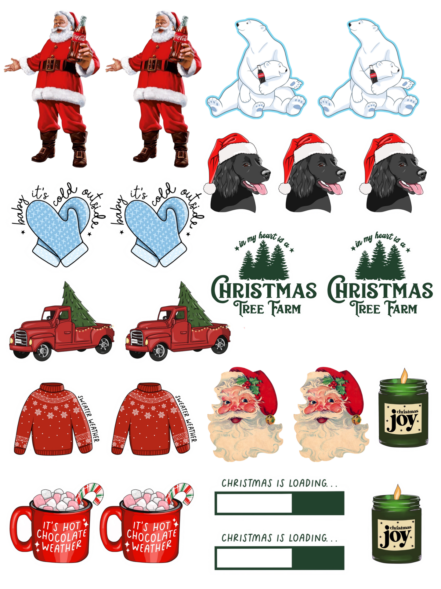 Water Decal Classic Christmas