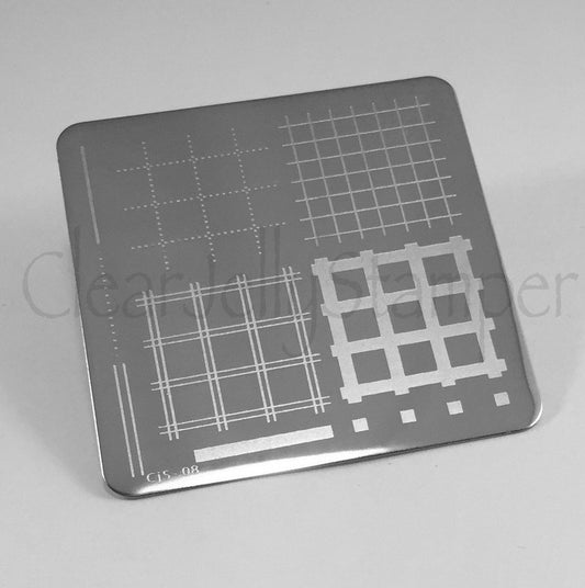 Steel Stamping Plates (6cm x 6cm) Perfectly Plaid (CjS-08)