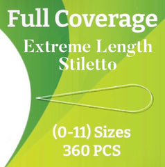 Absolute Stiletto Extreme Refill Soft Gel Tips Sizes 0-11
