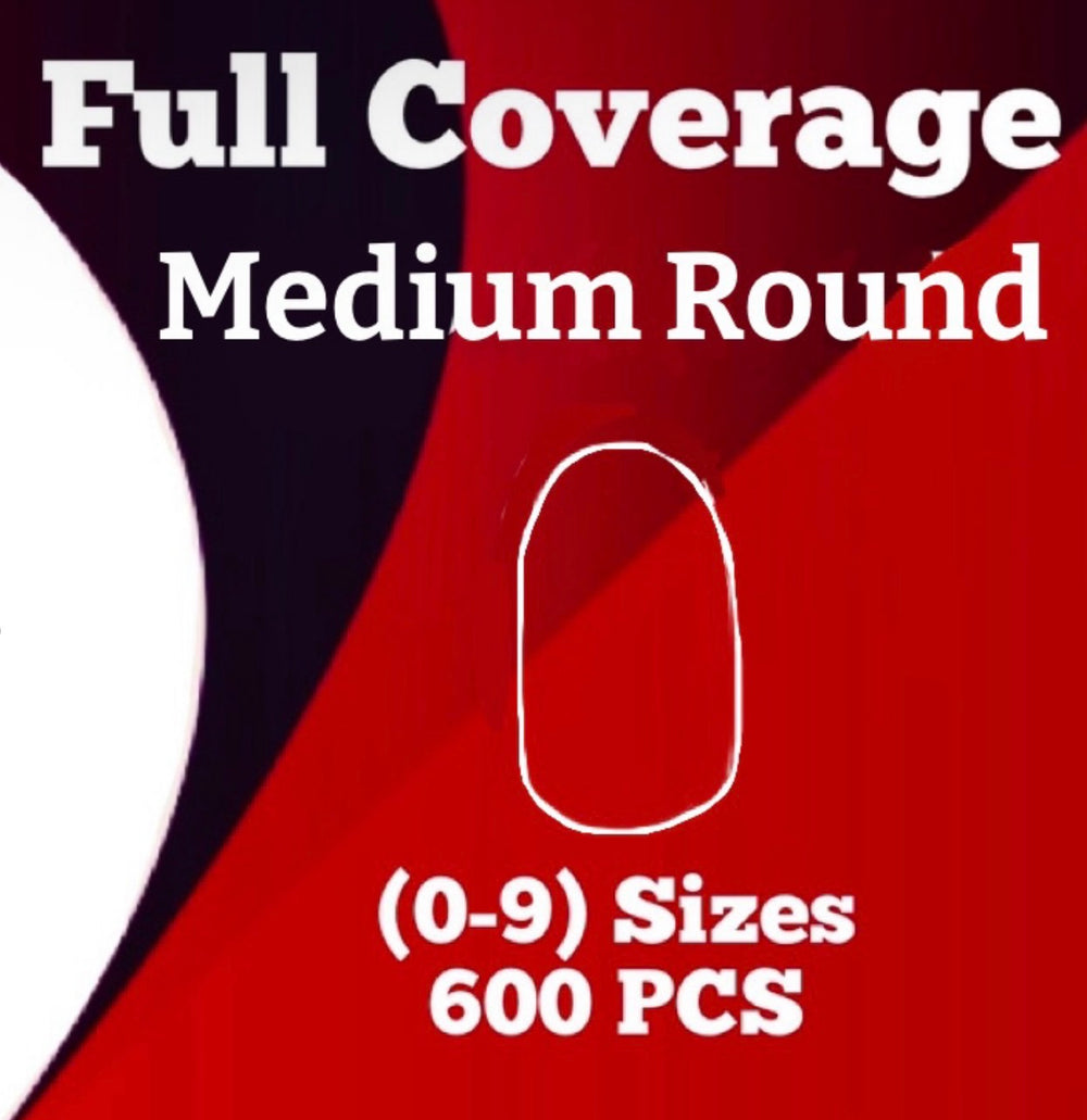 Absolute Round Medium Refill Soft Gel Tips Sizes 0-9