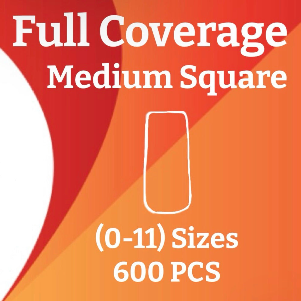 Absolute Square Medium Refill Soft Gel Tips Sizes 0-11