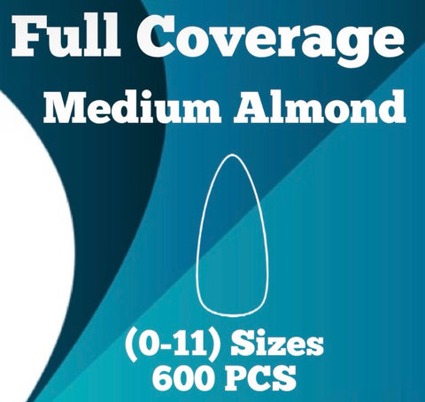 Absolute Almond Medium Refill Soft Gel Tips Sizes 0-11