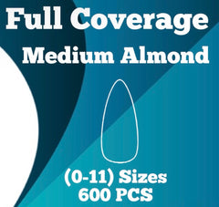 Absolute Almond Medium Refill Soft Gel Tips Sizes 0-11