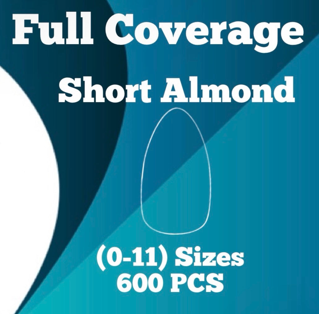 Absolute Almond Short Refill Soft Gel Tips Sizes 0-11