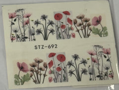Décalcomanie d’eau de fleur STZ-692