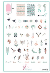 Steel Stamping Plate (14cm x 9cm) CjSLC-06 Idle No More