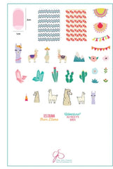 Steel Stamping Plate (14cm x 9cm) Love at First Llama (CjS-98)