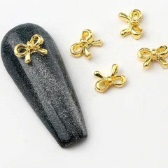 Mini bows Nail Gems gold 5pcs