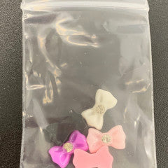 Multi Coloured Bow Charms 2 4pc