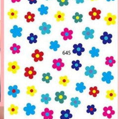 Multi color flower stickers 645