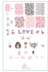 Plaque d'estampage en acier (14 cm x 9 cm) CjSV-26 Mon coeur