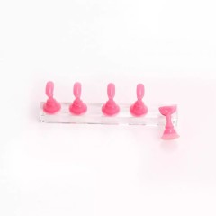 Nail tip display hot pink with bar