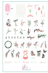 Steel Stamping Plate (14cm x 9cm) On Pointe (CjS-75)