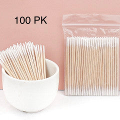 Orange Wood Small Stick with Cotton Ends (100 pk)