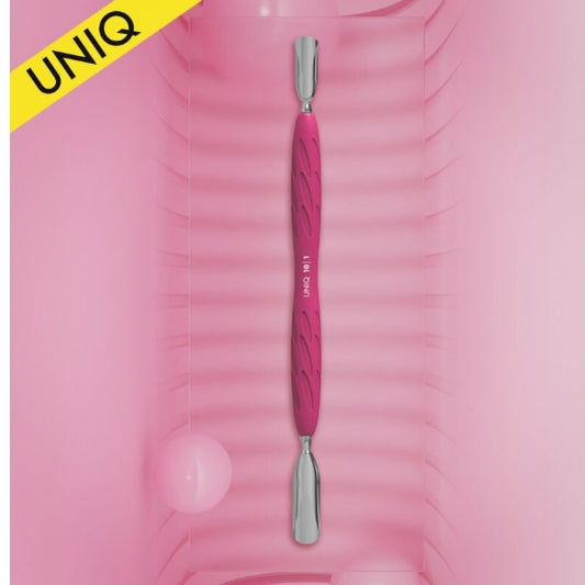 PQ-10/1 Manicure pusher with silicone handle “Gummy” UNIQ 10 TYPE 1 (wide rounded pusher + narrow rounded pusher)