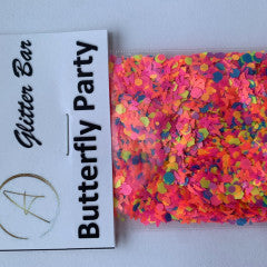 Fête papillon pailletée emballée