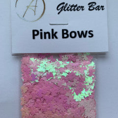 Packaged Glitter Pink Bows